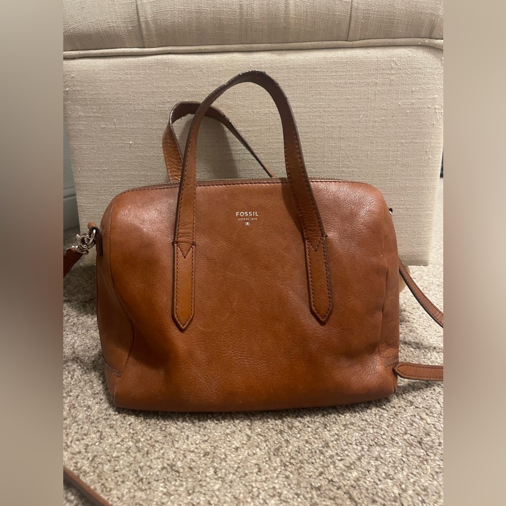 Fossil leather crossbody